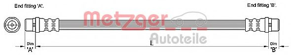 Furtun frana AUDI A6 Avant (4F5, C6) (2005 - 2011) METZGER 4110254 piesa NOUA