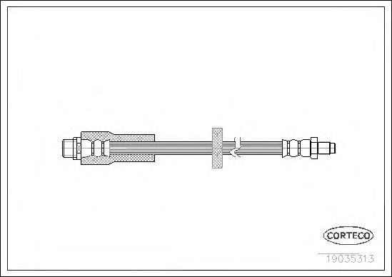 Furtun frana AUDI A6 Avant (4F5, C6) (2005 - 2011) CORTECO 19035313 piesa NOUA