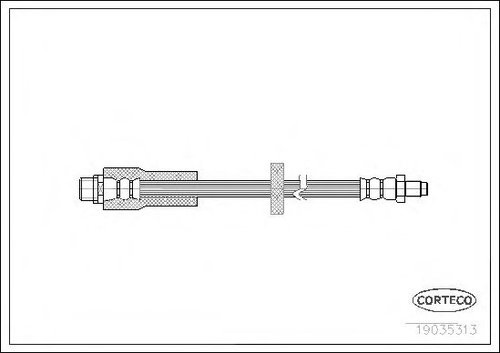 Furtun frana AUDI A6 Avant (4F5, C6) (2005 - 2011) CORTECO 19035313 piesa NOUA