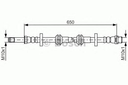 Furtun frana AUDI A6 Avant (4G5, C7, 4GD) (2011 - 2016) BOSCH 1 987 481 690 piesa NOUA