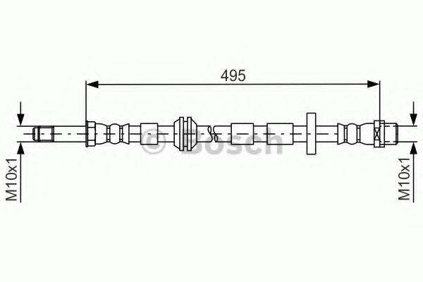 Furtun frana AUDI A8 (4H) (2009 - 2016) BOSCH 1 987 481 692 piesa NOUA