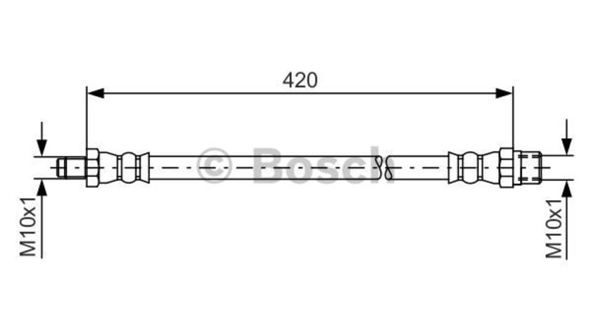 Furtun frana Axa fata ambele parti (1987476077 BOSCH) MERCEDES-BENZ