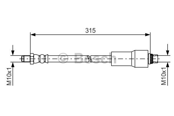 Furtun frana Axa fata ambele parti (1987476432 BOSCH) OPEL,RENAULT,VAUXHALL