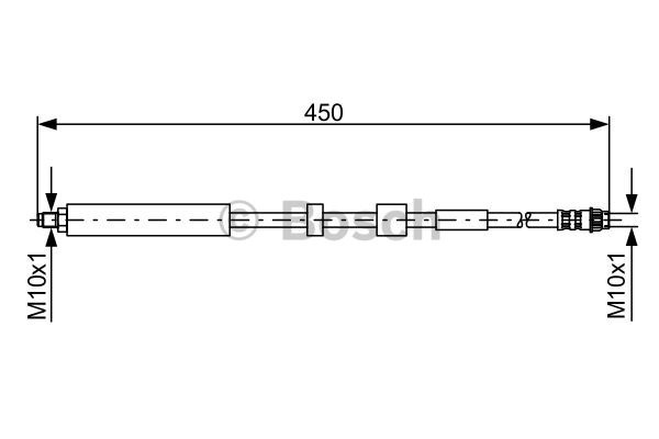 Furtun frana Axa fata ambele parti (1987481051 BOSCH) Citroen,PEUGEOT