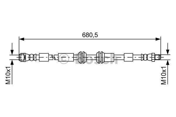 Furtun frana Axa fata ambele parti (1987481734 BOSCH) MERCEDES-BENZ