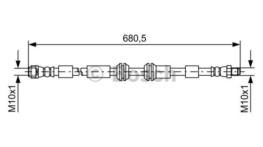 Furtun frana Axa fata ambele parti (1987481734 BOSCH) MERCEDES-BENZ