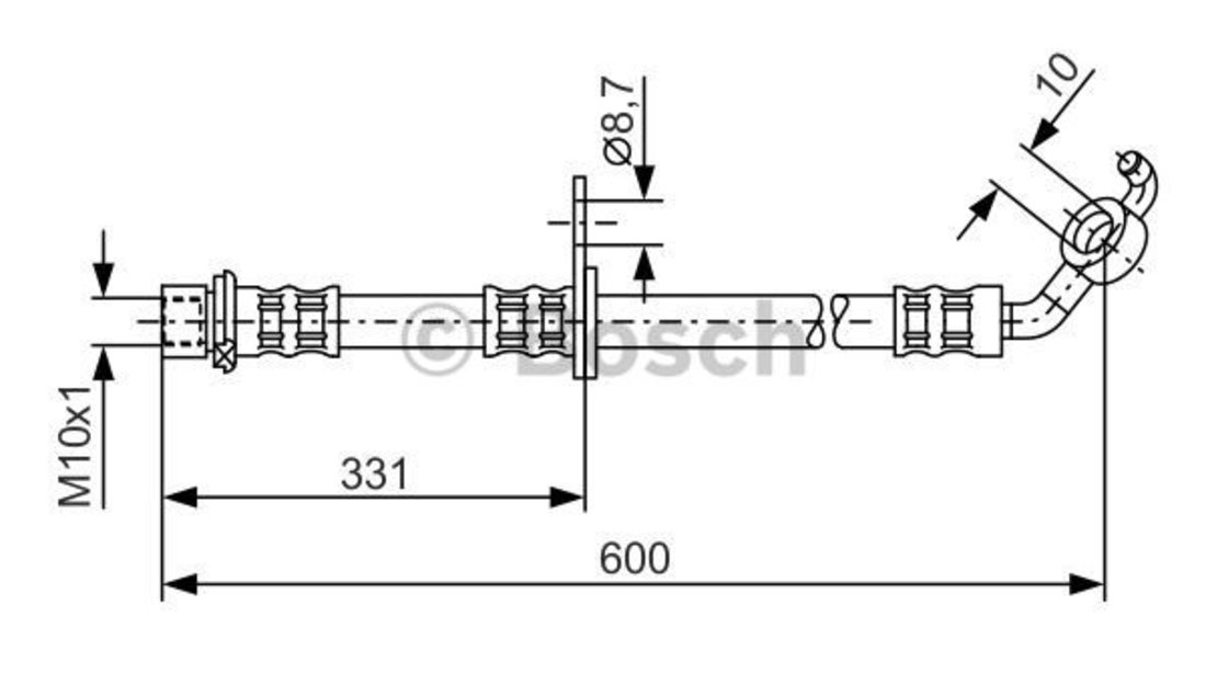 Furtun frana Axa fata dreapta (1987476106 BOSCH) TOYOTA