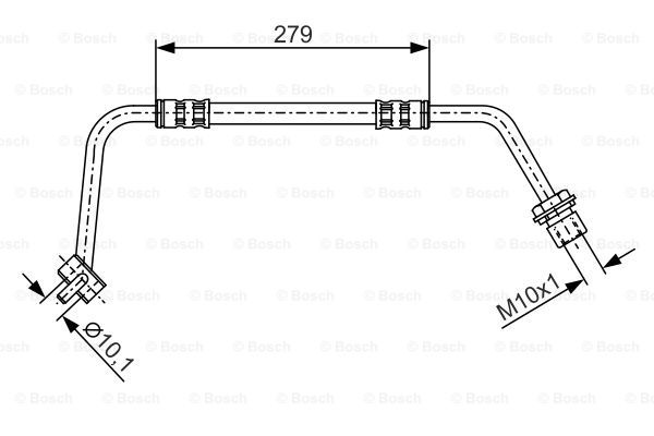 Furtun frana Axa fata dreapta (1987476506 BOSCH) FORD