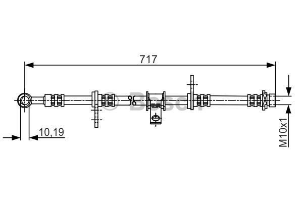 Furtun frana Axa fata dreapta (1987481244 BOSCH) HONDA