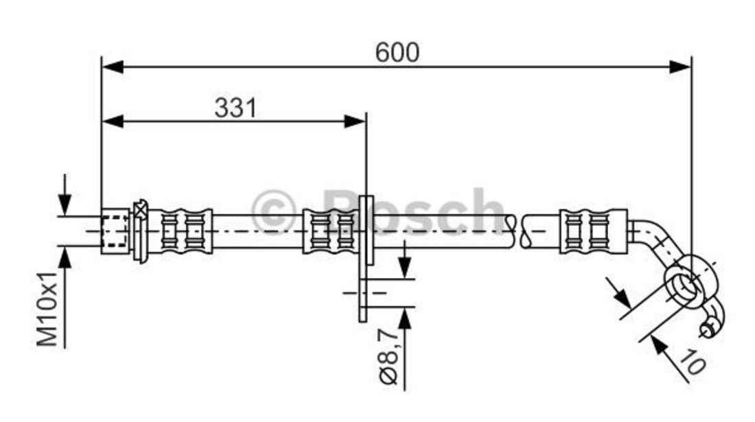 Furtun frana Axa fata stanga (1987476108 BOSCH) TOYOTA