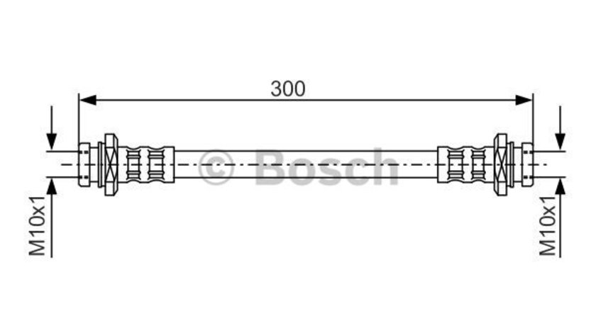 Furtun frana Axa fata stanga (1987476908 BOSCH) HOLDEN,MARUTI,NISSAN,OPEL,SUZUKI,VAUXHALL