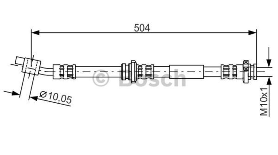 Furtun frana Axa fata stanga (1987476995 BOSCH) NISSAN