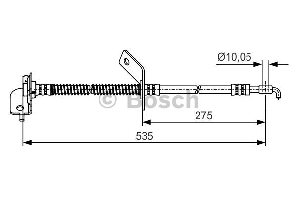 Furtun frana Axa fata stanga (1987481414 BOSCH) HYUNDAI,KIA