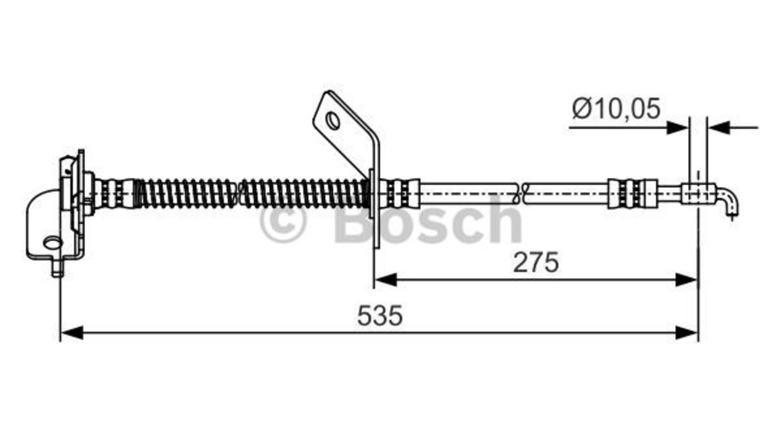 Furtun frana Axa fata stanga (1987481414 BOSCH) HYUNDAI,KIA