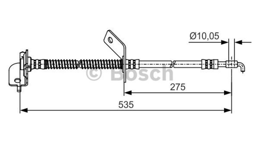 Furtun frana Axa fata stanga (1987481414 BOSCH) HYUNDAI,KIA