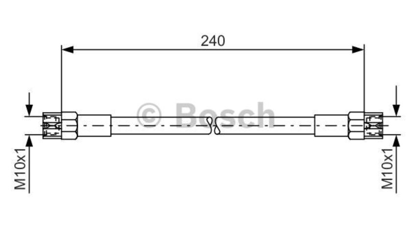 Furtun frana Axa spate dreapta (1987476224 BOSCH) AUDI,MERCEDES-BENZ,VOLVO,VW