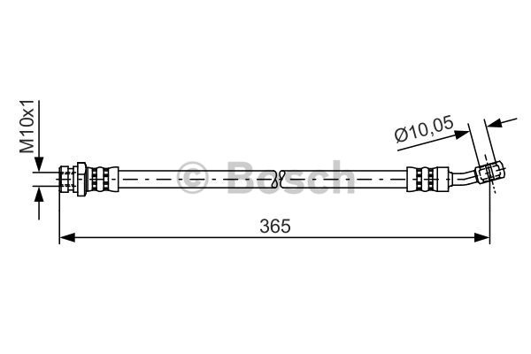 Furtun frana Axa spate dreapta (1987481456 BOSCH) HYUNDAI,KIA
