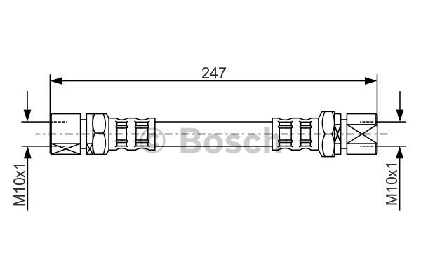 Furtun frana Axa spate stanga (1987476875 BOSCH) DAEWOO