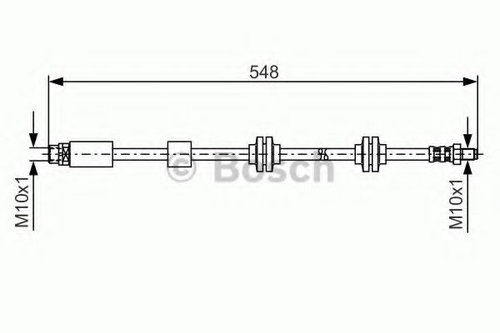 Furtun frana BMW Seria 1 (E81) (2006 - 2012) BOSCH 1 987 476 360 piesa NOUA