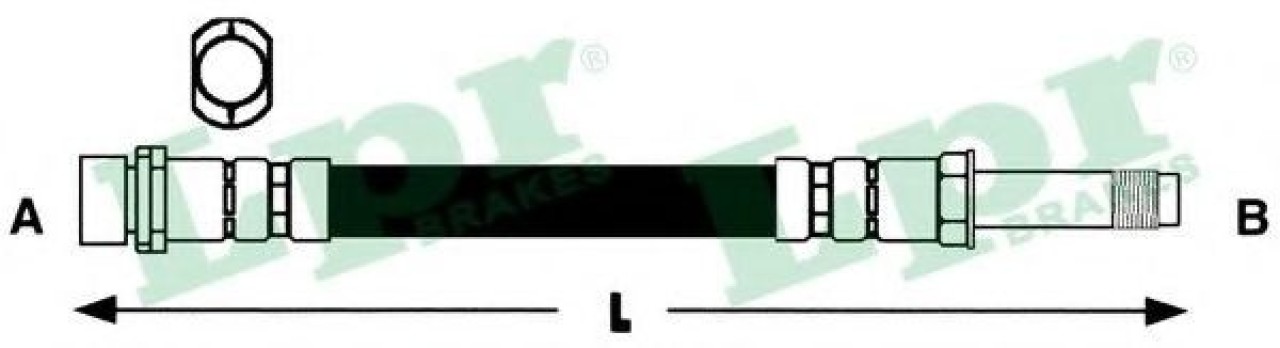 Furtun frana BMW Seria 3 Cabriolet (E46) (2000 - 2007) LPR 6T47875 piesa NOUA