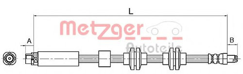 Furtun frana BMW Seria 3 Cupe (E92) (2006 - 2013) METZGER 4110143 piesa NOUA