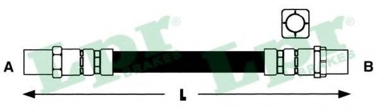 Furtun frana BMW Seria 3 (E36) (1990 - 1998) LPR 6T46314 piesa NOUA