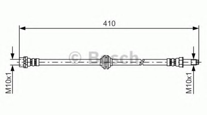 Furtun frana BMW Seria 3 (E46) (1998 - 2005) BOSCH 1 987 476 753 piesa NOUA