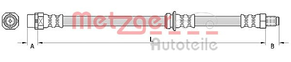 Furtun frana BMW Seria 3 (E90) (2005 - 2011) METZGER 4110946 piesa NOUA