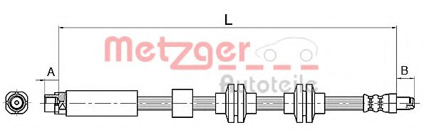 Furtun frana BMW Seria 3 (E90) (2005 - 2011) METZGER 4110143 piesa NOUA