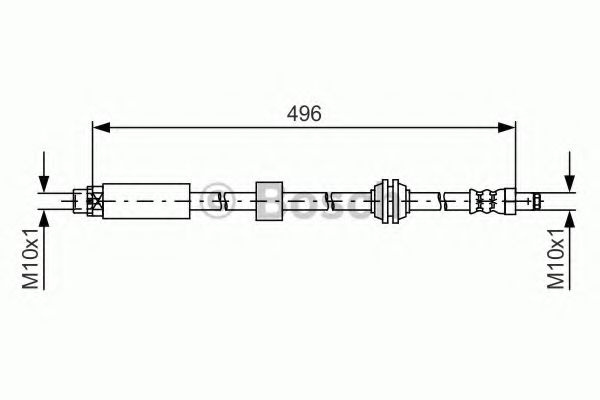 Furtun frana BMW Seria 5 (E60) (2003 - 2010) BOSCH 1 987 481 590 piesa NOUA