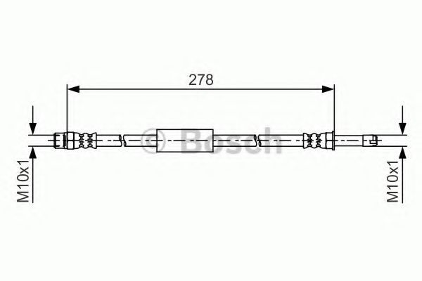 Furtun frana BMW Seria 5 (F10, F18) (2009 - 2016) BOSCH 1 987 481 617 piesa NOUA