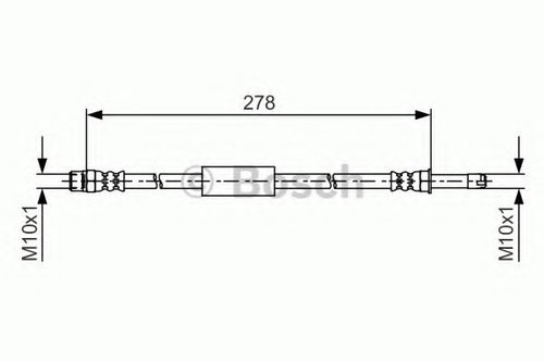 Furtun frana BMW Seria 6 Cupe (F13) (2010 - 2016) BOSCH 1 987 481 617 piesa NOUA