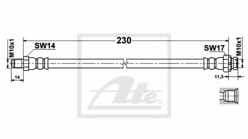 Furtun frana BMW X1 (E84) (2009 - 2015) ATE 24.5125-0230.3 piesa NOUA