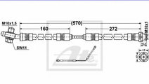 Furtun frana BMW X5 (E53) (2000 - 2006) ATE 24.515...