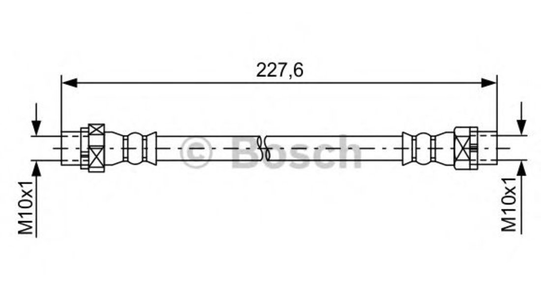 Furtun frana BMW X5 (F15, F85) (2013 - 2016) BOSCH 1 987 481 582 piesa NOUA