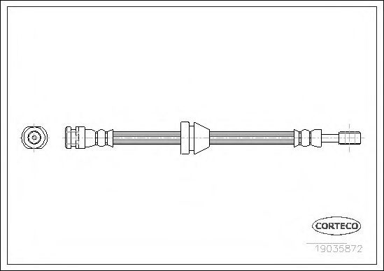 Furtun frana CHEVROLET KALOS (2005 - 2016) CORTECO 19035872 piesa NOUA