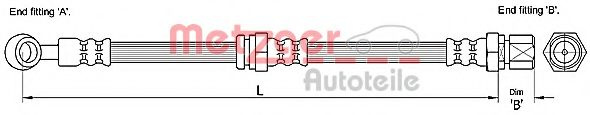 Furtun frana CHEVROLET LACETTI (J200) (2003 - 2016) METZGER 4110190 piesa NOUA