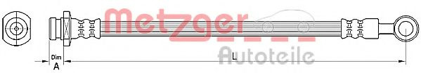 Furtun frana CHEVROLET SPARK (M300) (2009 - 2016) METZGER 4110491 piesa NOUA