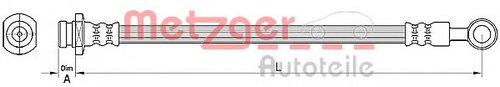 Furtun frana CHEVROLET SPARK (M300) (2009 - 2016) METZGER 4110491 piesa NOUA