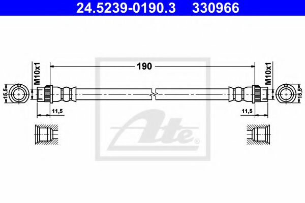 Furtun frana CITROEN C-ELYSEE (2012 - 20