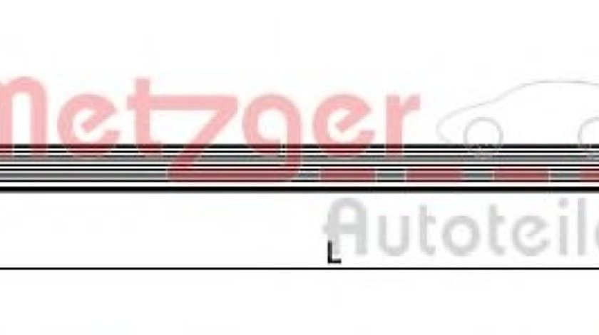 Furtun frana CITROEN C1 (PM, PN) (2005 - 2016) METZGER 4110114 piesa NOUA