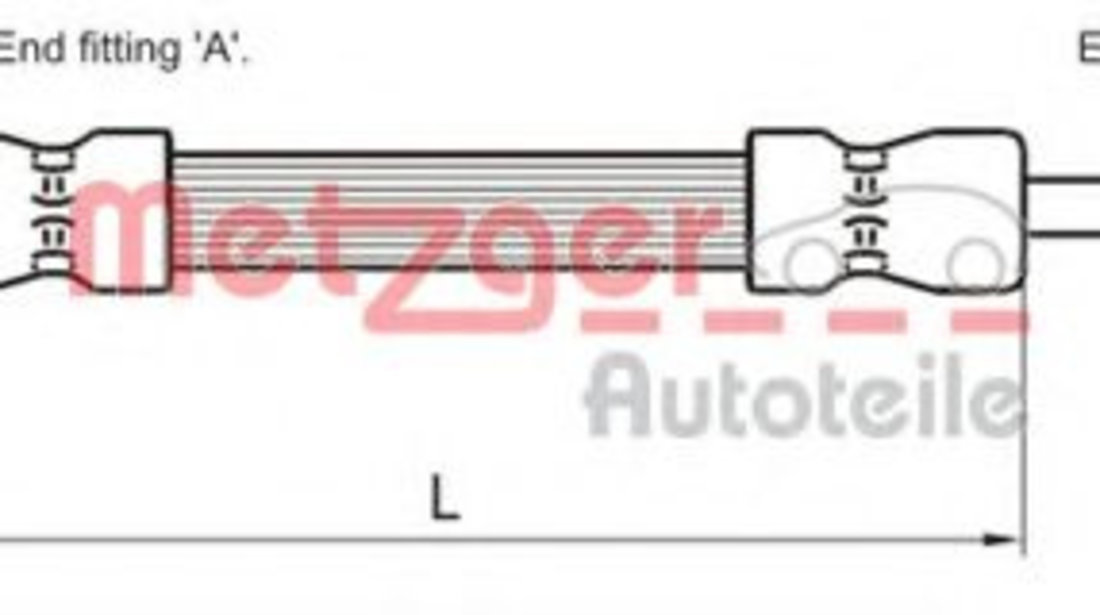 Furtun frana CITROEN C6 (TD) (2005 - 2016) METZGER 4111109 piesa NOUA