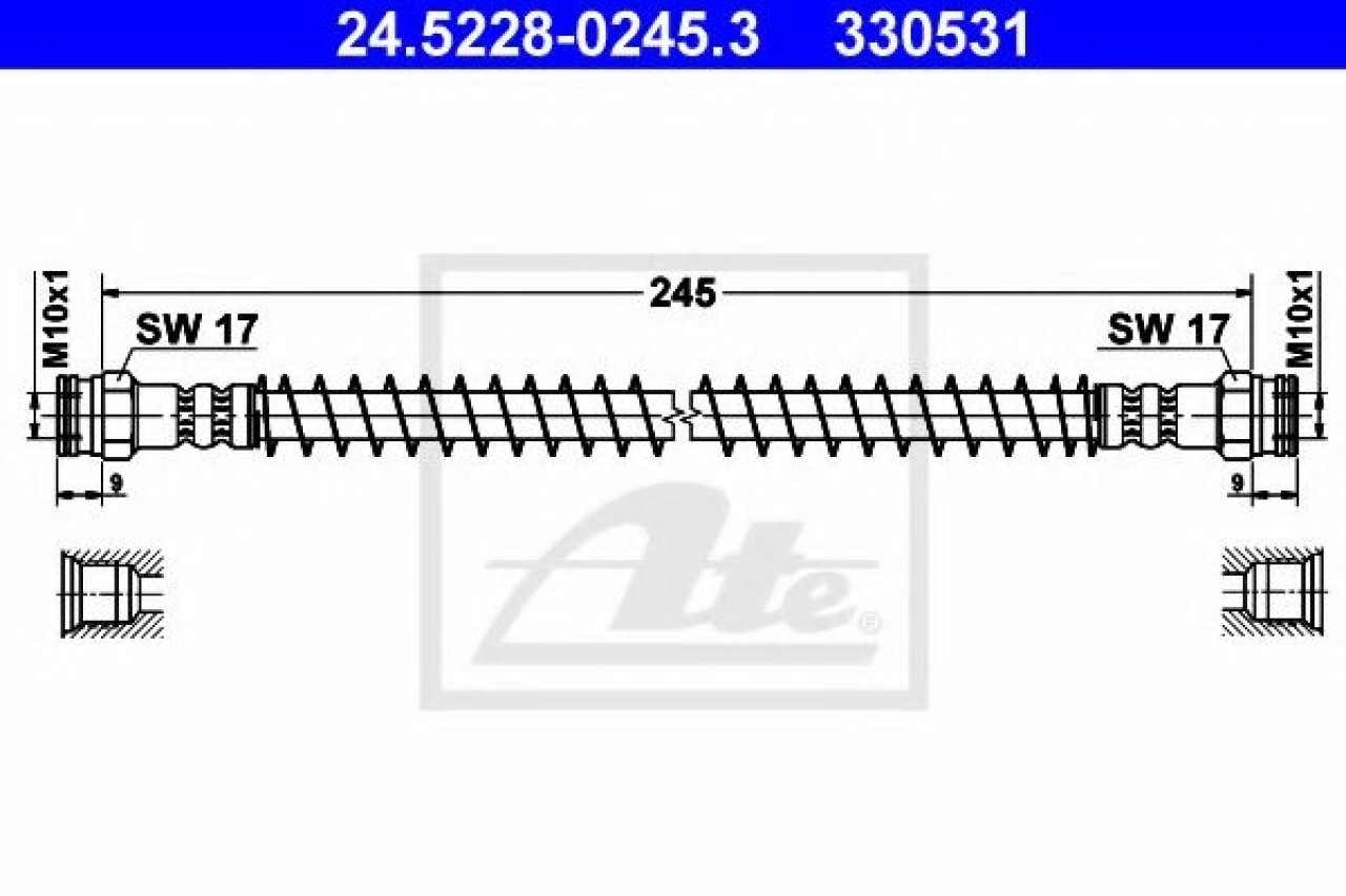 Furtun frana CITROEN XSARA Cupe (N0) (1998 - 2005) ATE 24.5228-0245.3 piesa NOUA