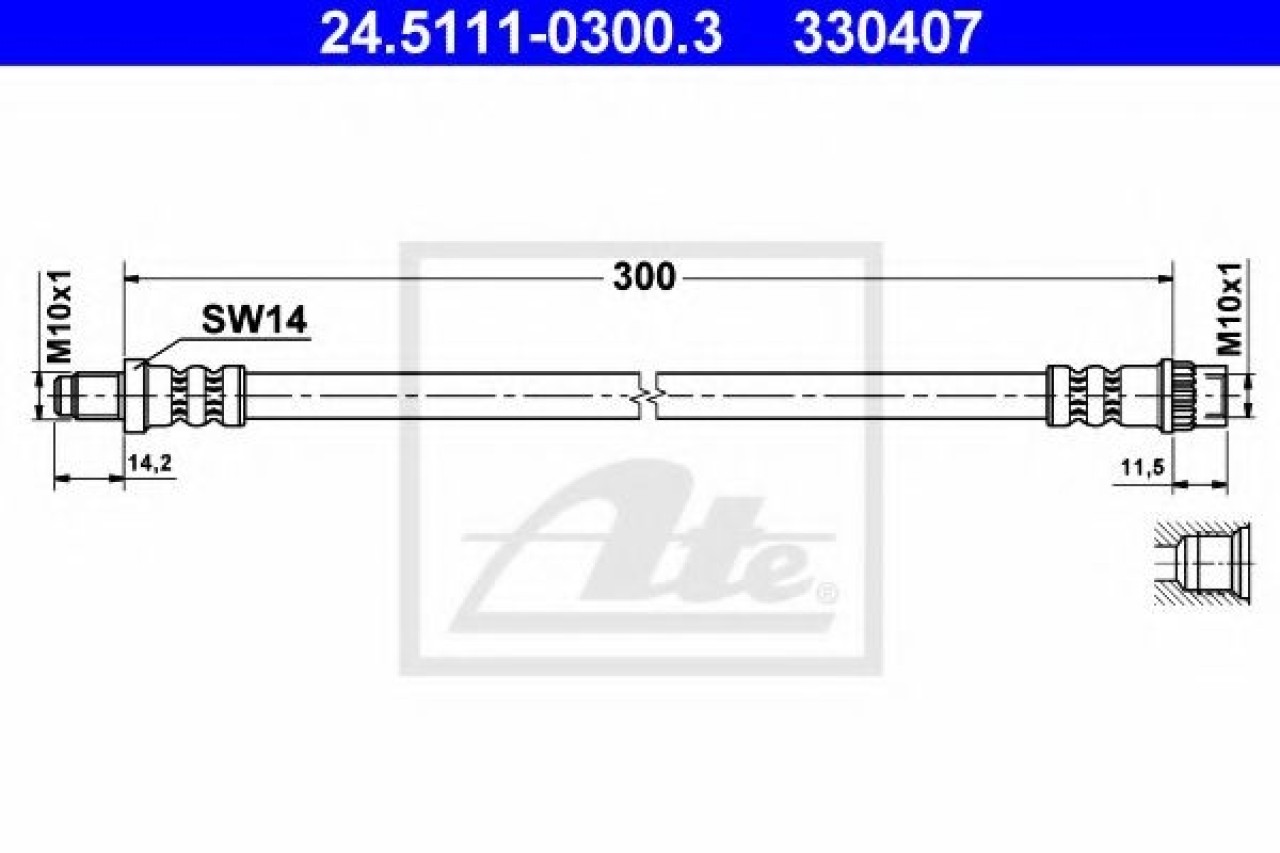Furtun frana DACIA LOGAN (LS) (2004 - 2016) ATE 24.5111-0300.3 piesa NOUA