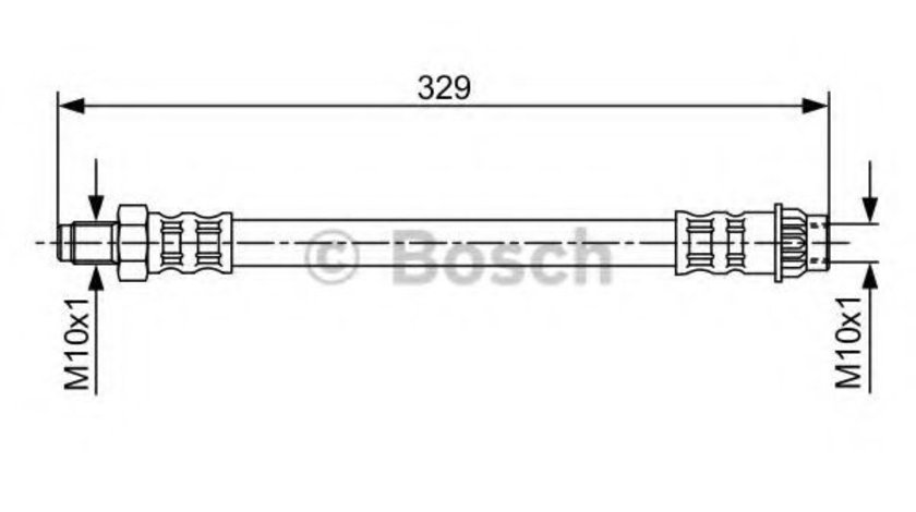 Furtun frana DACIA LOGAN (LS) (2004 - 2016) BOSCH 1 987 481 032 piesa NOUA