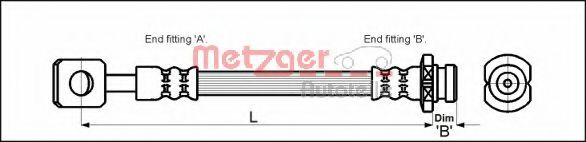 Furtun frana DAEWOO MATIZ (KLYA) (1998 - 2016) METZGER 4110602 piesa NOUA