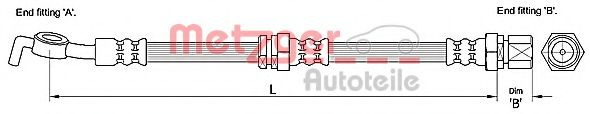 Furtun frana DAEWOO NUBIRA Break (KLAN) (2003 - 2016) METZGER 4110192 piesa NOUA