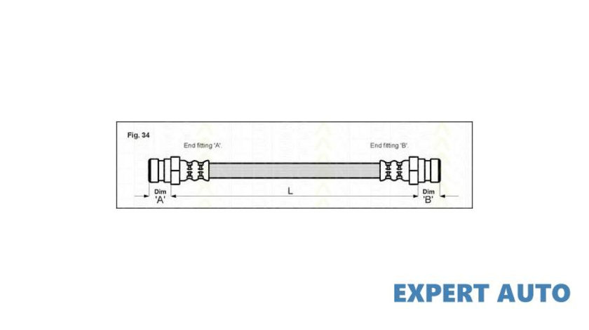 Furtun frana Fiat BRAVA (182) 1995-2003 #2 03Q37904