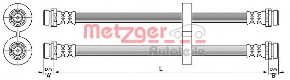 Furtun frana FIAT DOBLO Cargo (223) (2000 - 2016) METZGER 4110312 piesa NOUA
