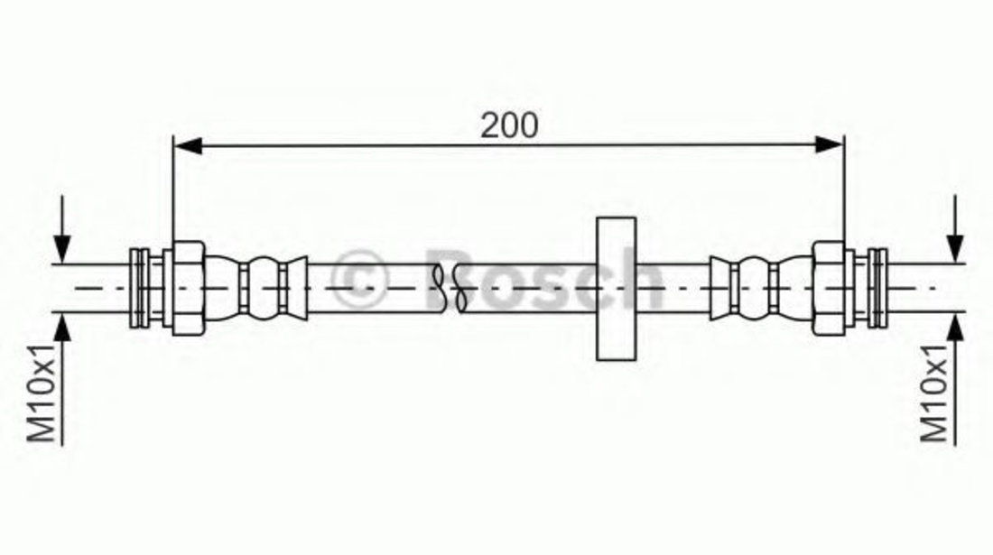 Furtun frana FIAT DOBLO Combi (263) (2010 - 2016) BOSCH 1 987 481 670 piesa NOUA